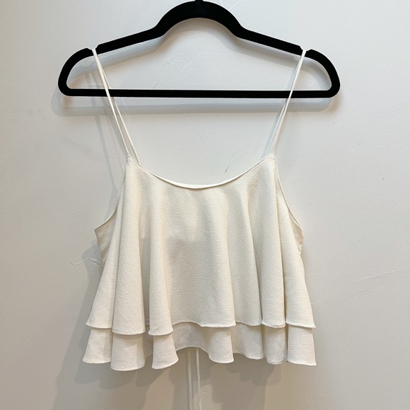 Free People Tropical Wave Crop Top in Cream - Picture 3 of 6